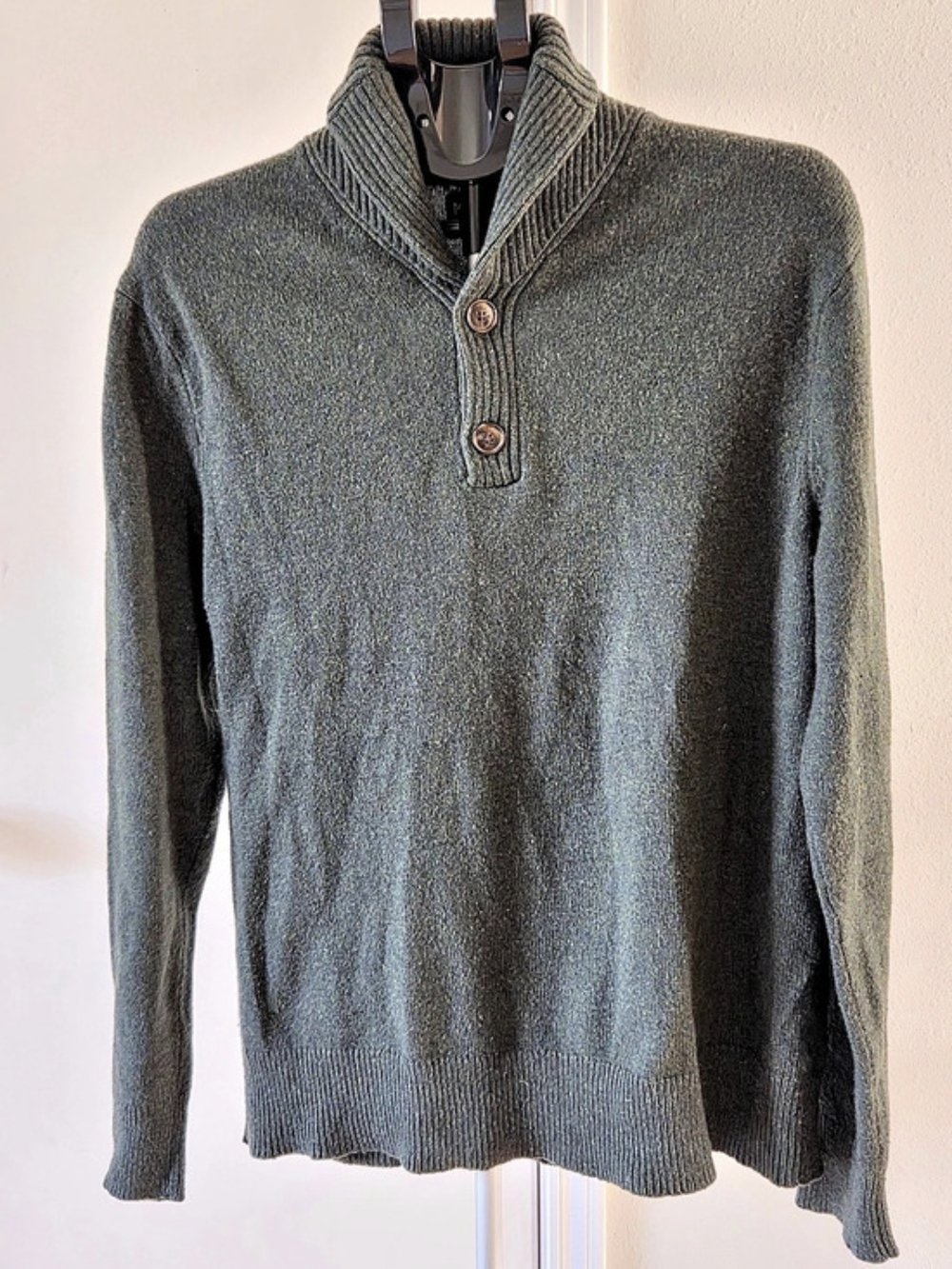 J.Crew Mercantile Men's Green Shawl Collar Sweater Size Medium Like New